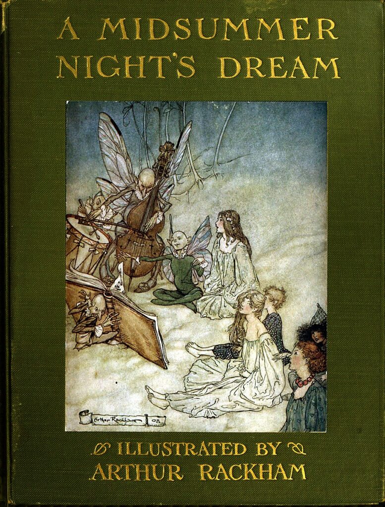 What is drama? Shakespeare's A Midsummer Night's Dream is one example. This edition is from 1914, illustrated by Arthur Rackham (public domain in the USA).